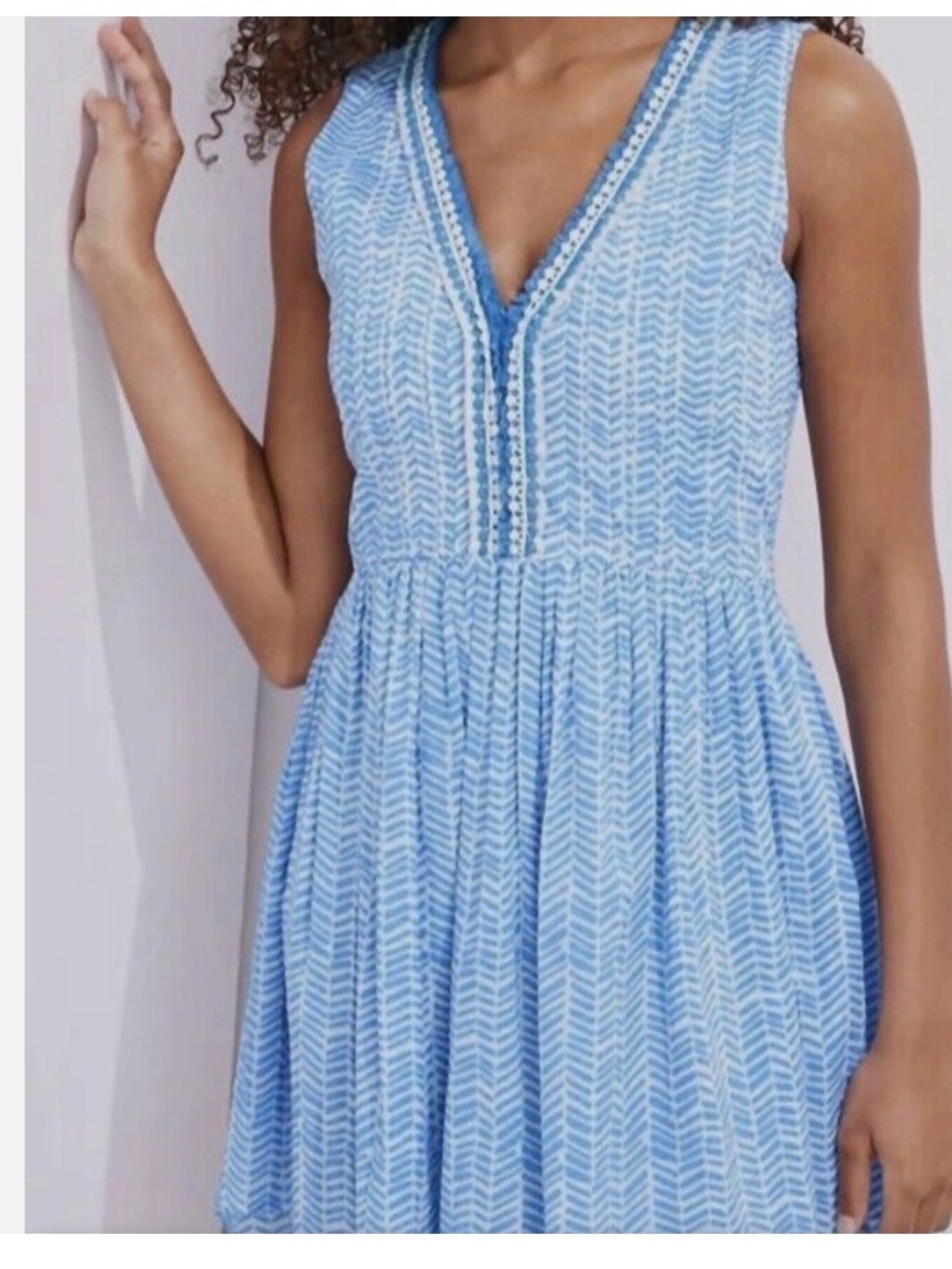 Vineyard Vines Chevron Pintuck Dress XL NWOT
